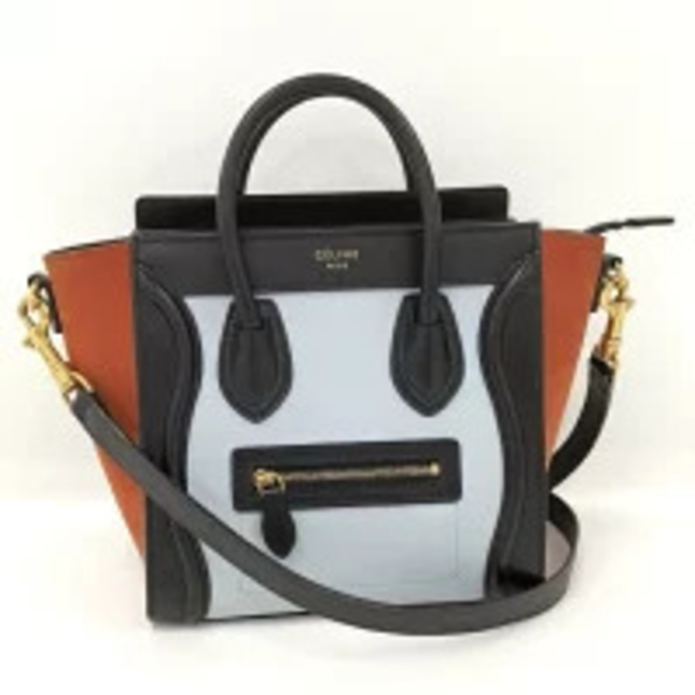 Celine Luggage Tote Shopper Handbag Leather Multicolor